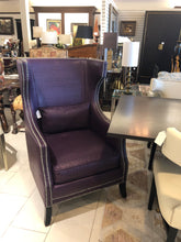 Load image into Gallery viewer, 2 Purple Leather Chairs - Sold
