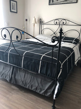 Load image into Gallery viewer, New metal/iron bed in black queen size.
