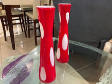 Load image into Gallery viewer, Pair of Red &amp; White Vases - Sold Out of Stock
