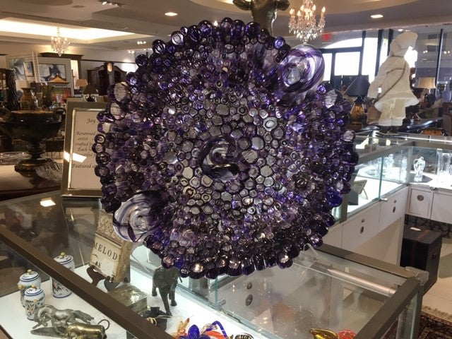 Large Purple Crystal Bowl - Sold
