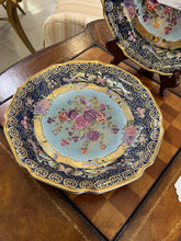 Load image into Gallery viewer, Blue &amp; Gold Plates Pair
