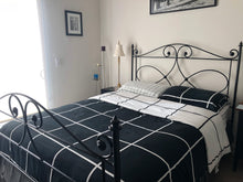 Load image into Gallery viewer, New metal/iron bed in black queen size.
