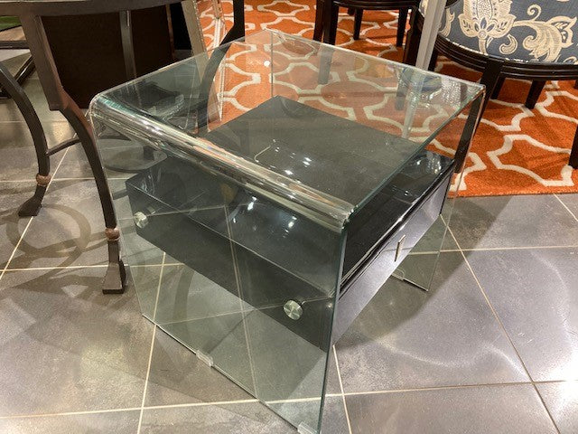 Modern Glass Side Table - Sold