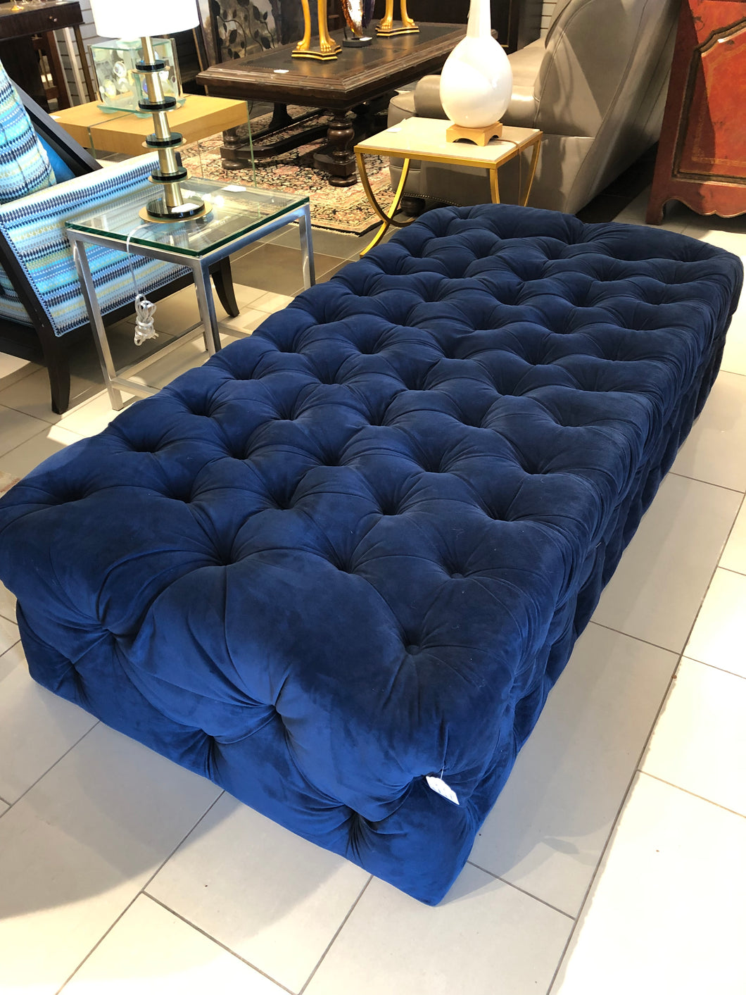 Big Blue Ottoman - Sold