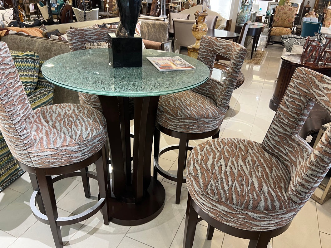 Bistro Table with 4 Bar Stools