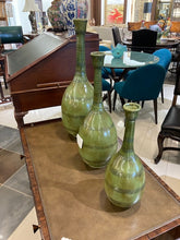 Load image into Gallery viewer, Set of 3 Green Vases $239 set
