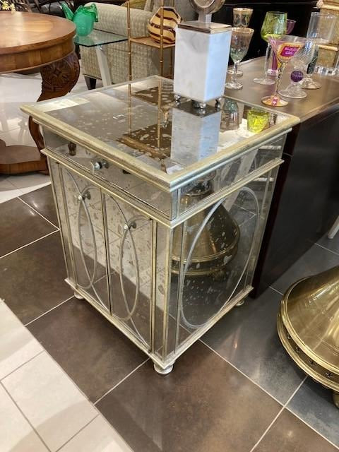 Mirrored Side Table / Nightstand - Sold