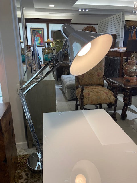 Modern Chrome Floor Lamp - Sold