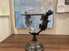 Load image into Gallery viewer, Bronze and Glass Candle Holder

