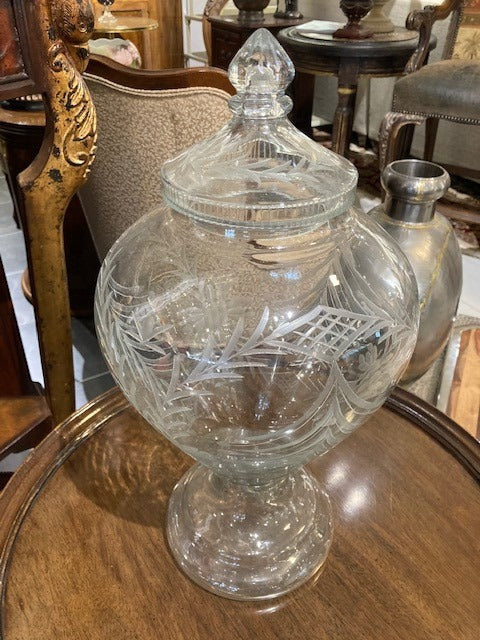 Crystal Vase W/Lid