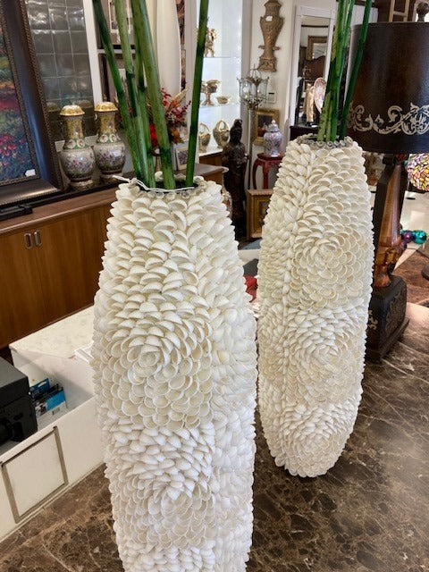 Pair of Seashell Vases - Sold Out of Stock