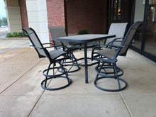 Load image into Gallery viewer, Bistro Table and Four Barstools for the Patio or by the Pool
