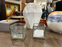 Load image into Gallery viewer, Pair of Silver &amp; Glass Votives
