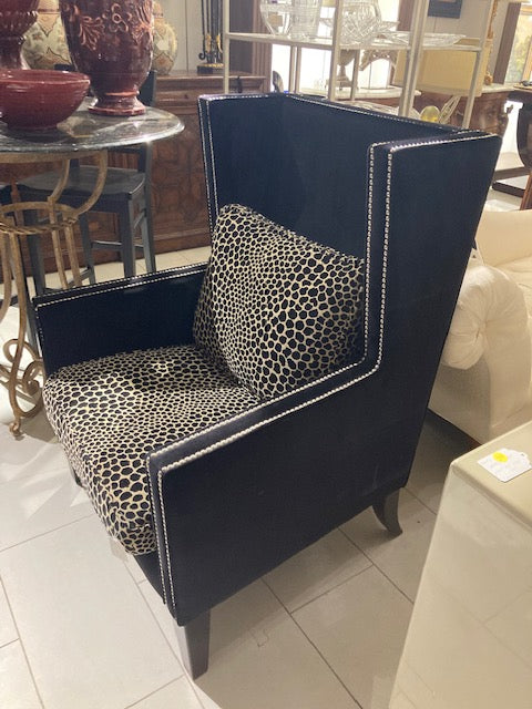 Black Velvet Modern Chair