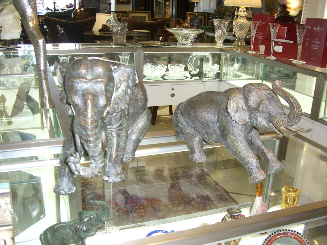 Maitland Smith Bronze Elephants. $699.00 for the pair - Sold