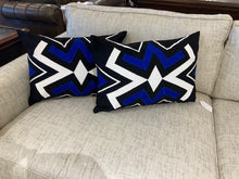 Load image into Gallery viewer, Black and Blue Pillows - Sold
