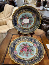 Load image into Gallery viewer, Blue &amp; Gold Plates Pair
