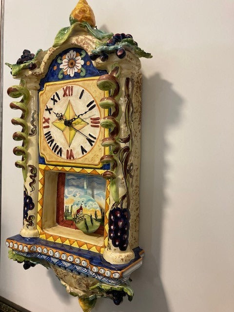 Italian Ceramic Wall Clock - Sold